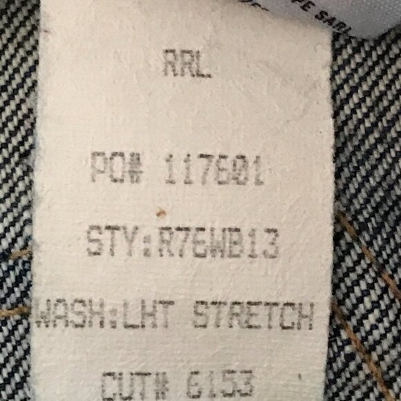 Ralph Lauren Double RL Jean Men 30x26 Blue Low Rise Button Fly Dark Wash Stretch - Picture 13 of 13